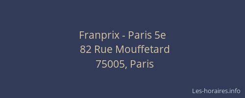 Franprix - Paris 5e