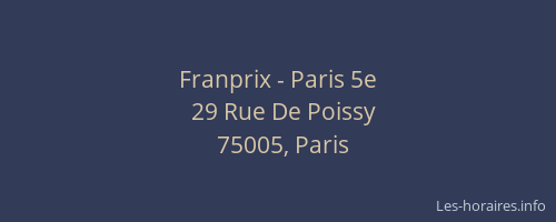 Franprix - Paris 5e