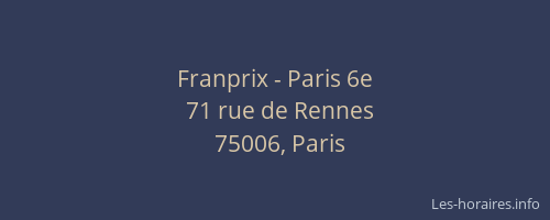 Franprix - Paris 6e