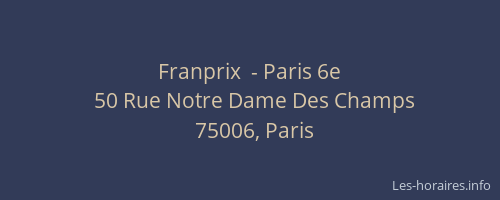 Franprix  - Paris 6e