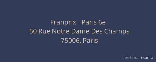 Franprix - Paris 6e