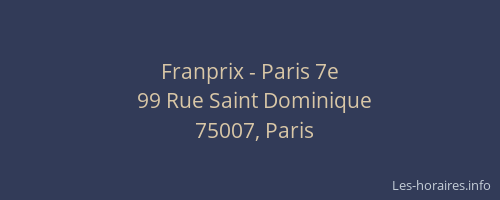 Franprix - Paris 7e