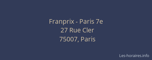 Franprix - Paris 7e