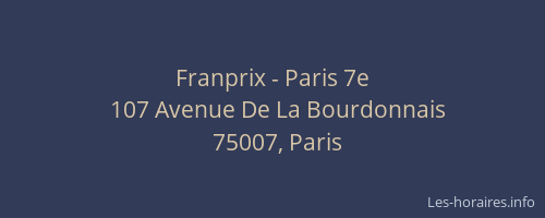 Franprix - Paris 7e
