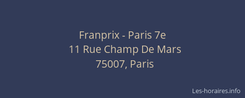 Franprix - Paris 7e