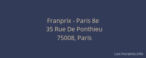 Franprix - Paris 8e