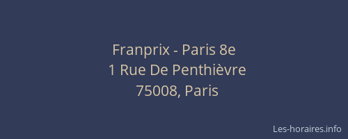 Franprix - Paris 8e