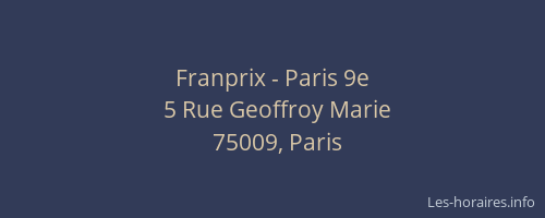 Franprix - Paris 9e