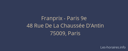 Franprix - Paris 9e