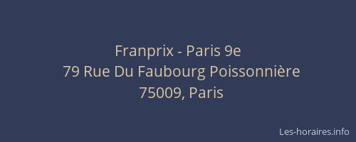 Franprix - Paris 9e