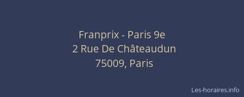 Franprix - Paris 9e