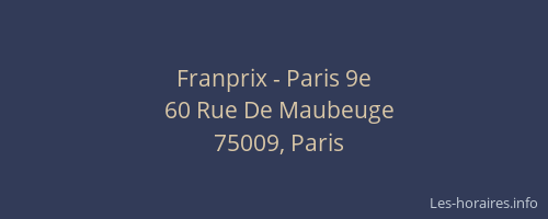 Franprix - Paris 9e