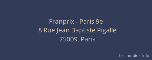 Franprix - Paris 9e