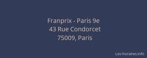 Franprix - Paris 9e
