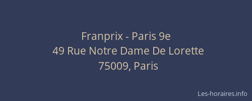 Franprix - Paris 9e