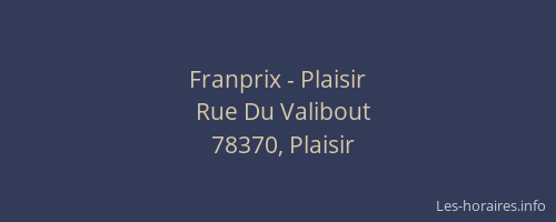 Franprix - Plaisir