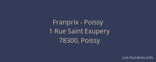 Franprix - Poissy