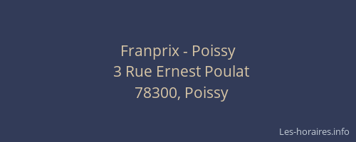 Franprix - Poissy