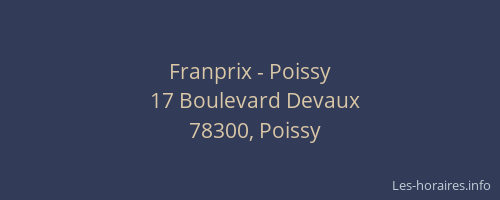 Franprix - Poissy