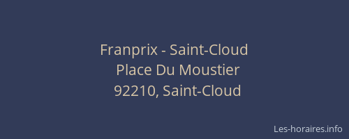 Franprix - Saint-Cloud