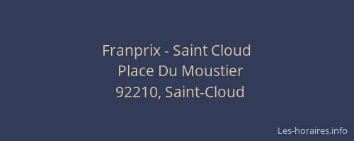 Franprix - Saint Cloud