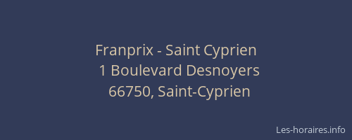 Franprix - Saint Cyprien