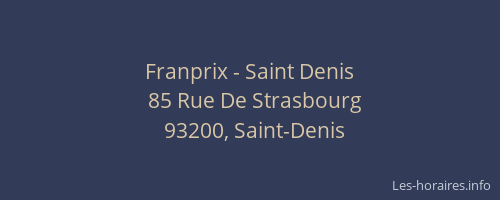Franprix - Saint Denis