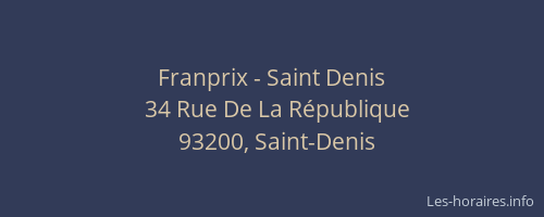 Franprix - Saint Denis