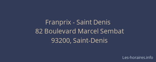Franprix - Saint Denis