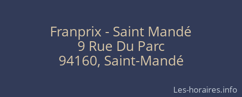 Franprix - Saint Mandé