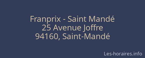 Franprix - Saint Mandé