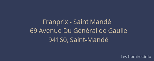 Franprix - Saint Mandé