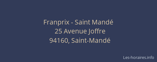 Franprix - Saint Mandé