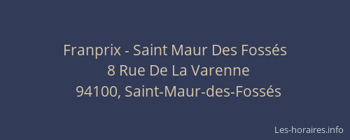 Franprix - Saint Maur Des Fossés