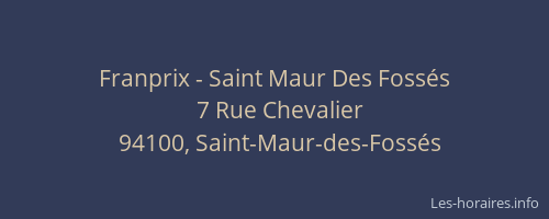 Franprix - Saint Maur Des Fossés