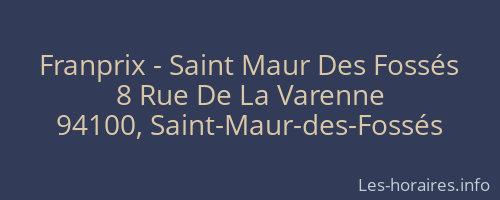 Franprix - Saint Maur Des Fossés