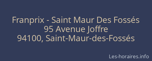 Franprix - Saint Maur Des Fossés