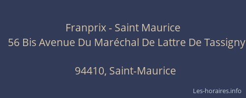 Franprix - Saint Maurice