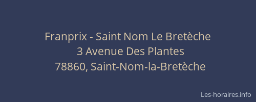 Franprix - Saint Nom Le Bretèche