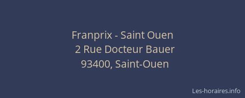 Franprix - Saint Ouen
