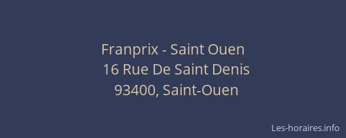 Franprix - Saint Ouen