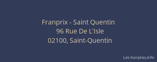 Franprix - Saint Quentin