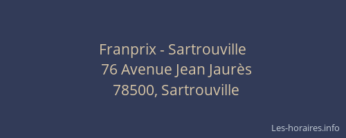 Franprix - Sartrouville