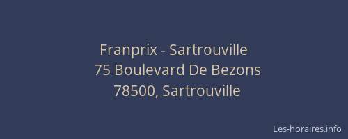 Franprix - Sartrouville