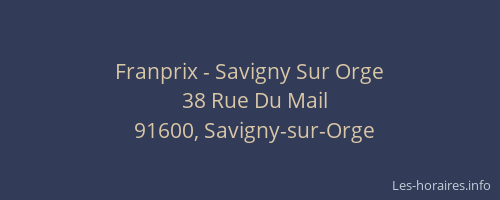 Franprix - Savigny Sur Orge