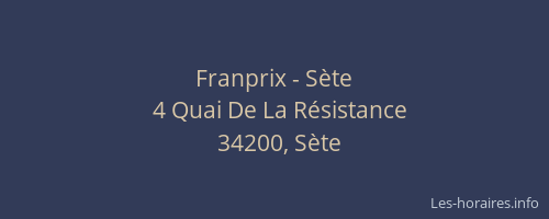 Franprix - Sète