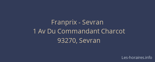 Franprix - Sevran