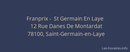 Franprix -  St Germain En Laye