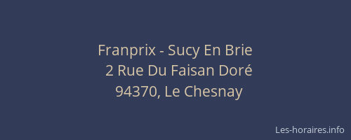 Franprix - Sucy En Brie