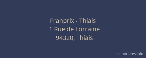 Franprix - Thiais